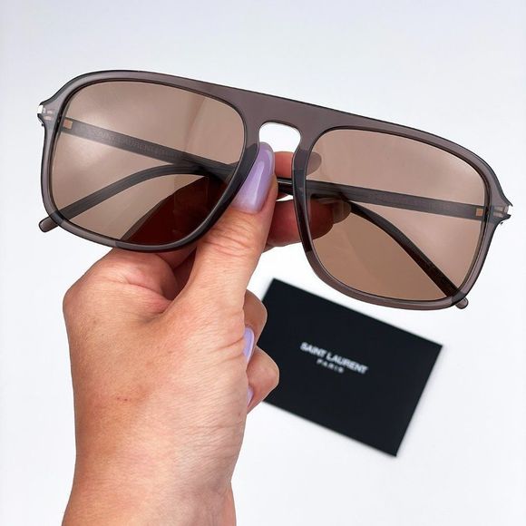 Saint Laurent Accessories - 🔥Saint Laurent SL590 003 Sunglasses Brown Aviator Unisex